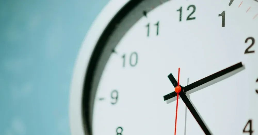 Close-up of an analog clock.