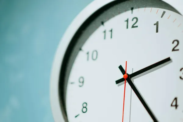 Close-up of an analog clock.