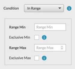 Number condition range options