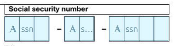 Three SSN Fields with Comb options