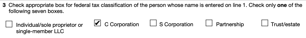 W-9 Checked Option