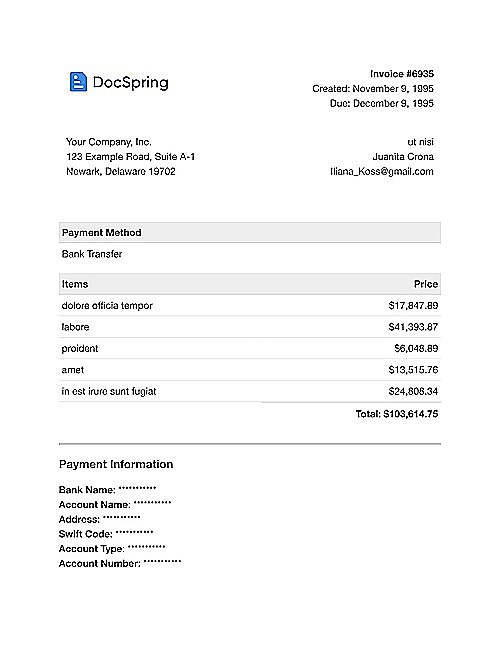 Preview of Simple Invoice